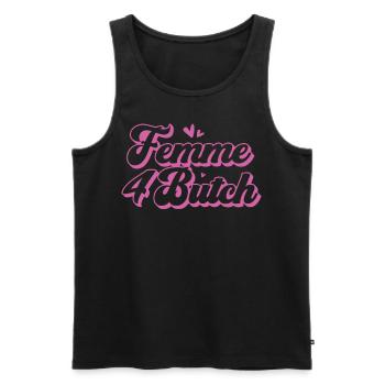 Femme 4 Butch Cute Lesbian Pride Statement - Men's Premium Organic Tank Top - black - Front - Michal (187cm)