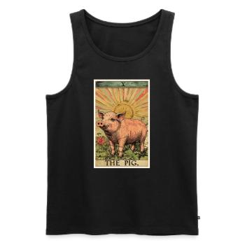 Cochon Cochon - Débardeur bio Premium Homme - noir - Devant - Michal (187cm)