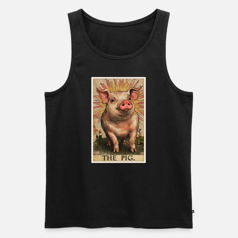 Schweine Schwein - Männer Premium Bio Tank Top - Schwarz