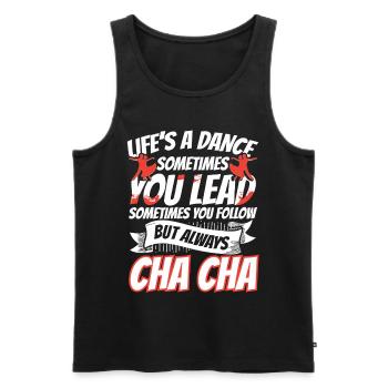 ChaCha Dance Dancing - Men's Premium Organic Tank Top - black - Front - Michal (187cm)