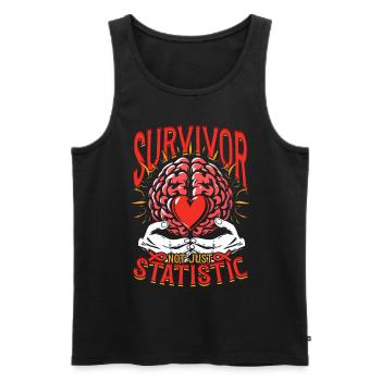 Schlaganfall Erholung Survivor Not Just Statistic - Männer Premium Bio Tank Top - Schwarz - Vorne - AI Model Male 178 light (178cm)