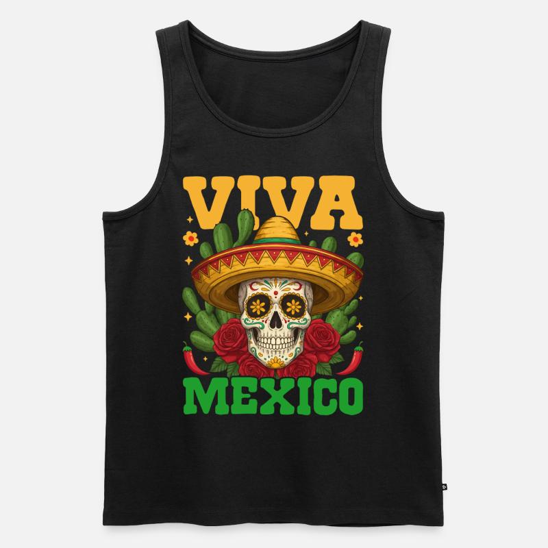 Viva Mexico - Männer Premium Bio Tank Top - Schwarz