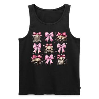 Coquette Bow Isopods Bug Girl Mom Pink - Men's Premium Organic Tank Top - black - Front - AI Model Male 178 light (178cm)