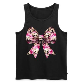 Coquette Bow Labrador Dog Pattern Mom - Men's Premium Organic Tank Top - black - Front - Michal (187cm)