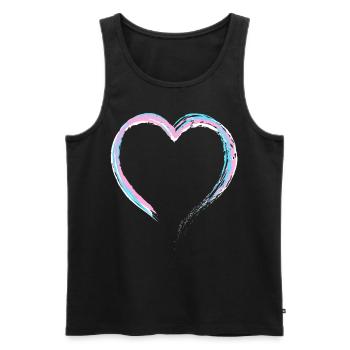 Transgender Trans LGBT Pride - Männer Premium Bio Tank Top - Schwarz - Vorne - AI Model Male 178 light (178cm)