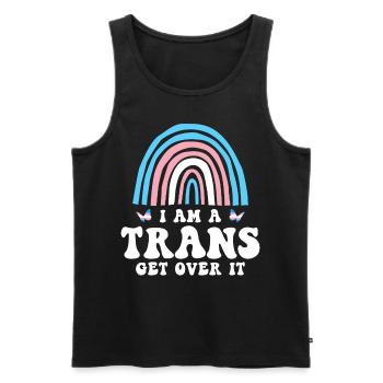 Transgender Trans LGBT Pride - Männer Premium Bio Tank Top - Schwarz - Vorne - AI Model Male 178 light (178cm)
