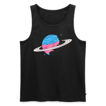 Transgender Trans LGBT Pride - Männer Premium Bio Tank Top - Schwarz - Vorne - Michal (187cm)