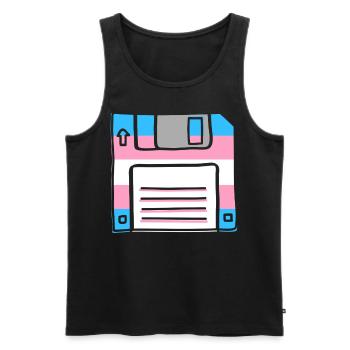 Fierté LGBT transgenre - Débardeur bio Premium Homme - noir - Devant - Michal (187cm)