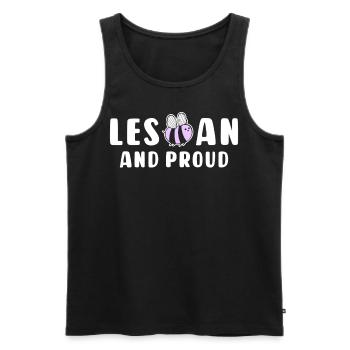 Sweet Bee Lesbian Pride LGBT Queer Statement - Men's Premium Organic Tank Top - black - Front - Michal (187cm)