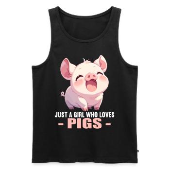 Cochon Cochon - Débardeur bio Premium Homme - noir - Devant - Michal (187cm)