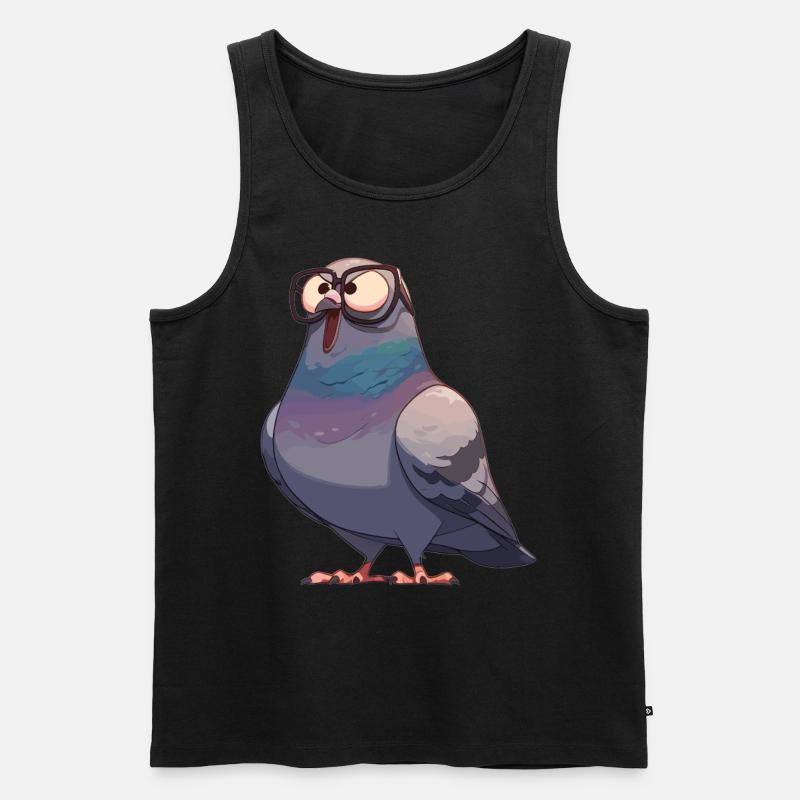 Tauben Taube - Männer Premium Bio Tank Top - Schwarz