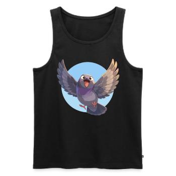 Pigeons Pigeon - Débardeur bio Premium Homme - noir - Devant - Michal (187cm)