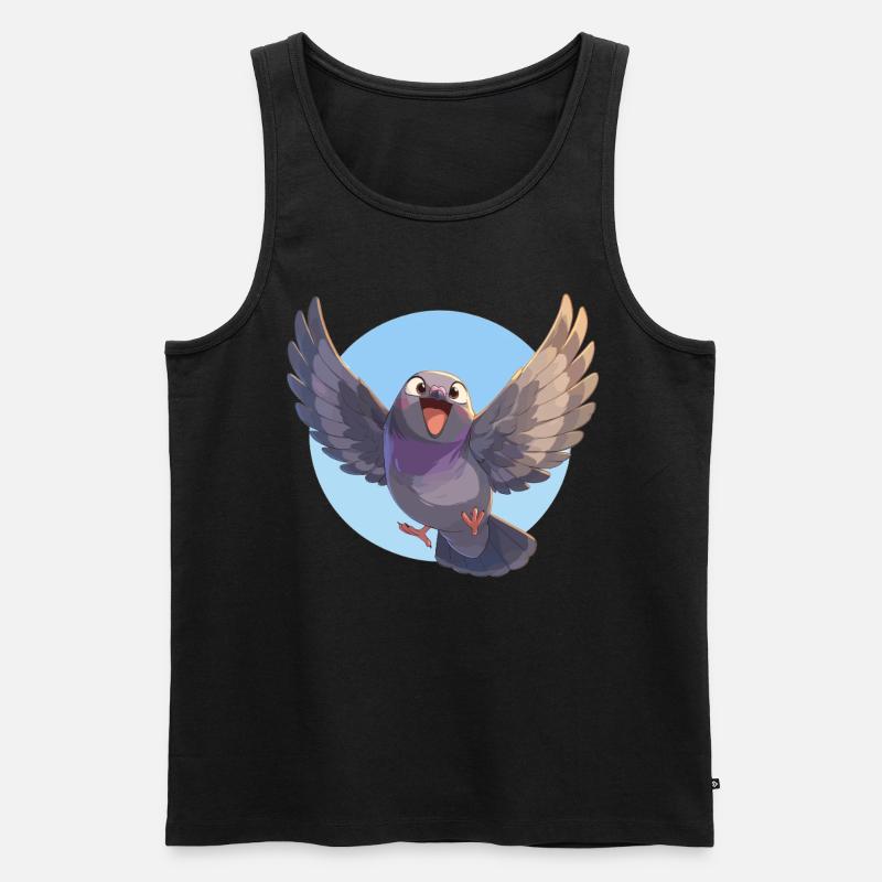 Tauben Taube - Männer Premium Bio Tank Top - Schwarz