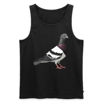 Tauben Taube - Männer Premium Bio Tank Top - Schwarz - Vorne - AI Model Male 178 light (178cm)