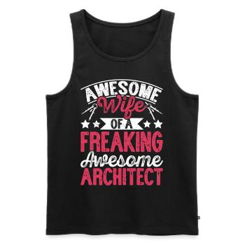 Architect - Men's Premium Organic Tank Top - black - Front - AI Model Male 178 light (178cm)