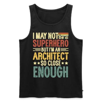 Architekt - Männer Premium Bio Tank Top - Schwarz - Vorne - Michal (187cm)