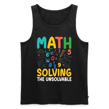 Mathe Lösen des Unlösbaren Stem Bildung Kreativ - Männer Premium Bio Tank Top - Schwarz - Vorne - AI Model Male 178 light (178cm)