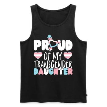 Transgender Trans LGBT Pride - Men's Premium Organic Tank Top - black - Front - Michal (187cm)