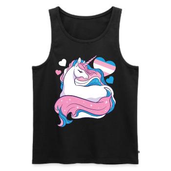 Fierté LGBT transgenre - Débardeur bio Premium Homme - noir - Devant - Michal (187cm)
