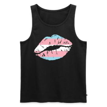 Fierté LGBT transgenre - Débardeur bio Premium Homme - noir - Devant - Michal (187cm)