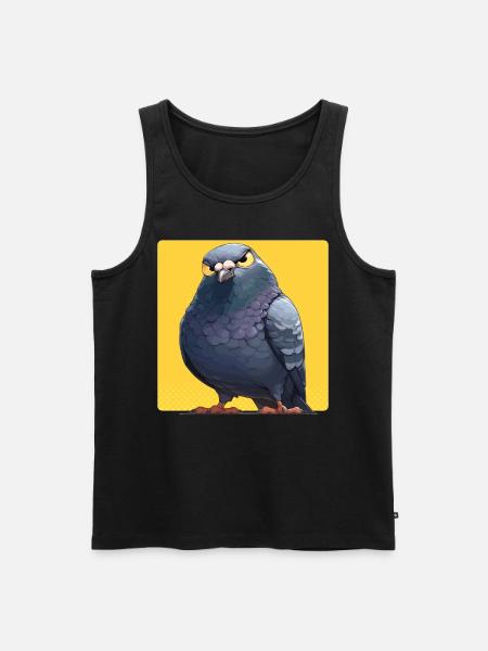 Tauben Taube - Männer Premium Bio Tank Top - Schwarz