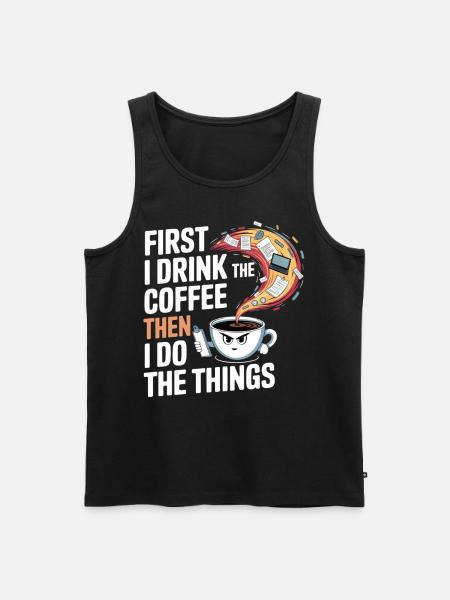 Coffee above all - Men's Premium Organic Tank Top - black
