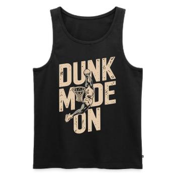 Mode dunk activé - Débardeur bio Premium Homme - noir - Devant - AI Model Male 178 light (178cm)