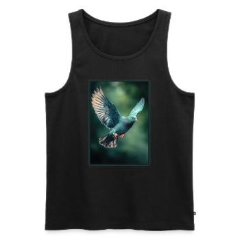 Tauben Taube - Männer Premium Bio Tank Top - Schwarz - Vorne - AI Model Male 178 light (178cm)