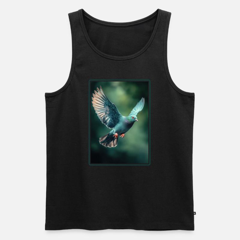 Tauben Taube - Männer Premium Bio Tank Top - Schwarz