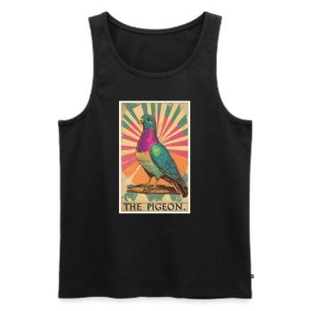 Tauben Taube - Männer Premium Bio Tank Top - Schwarz - Vorne - AI Model Male 178 light (178cm)