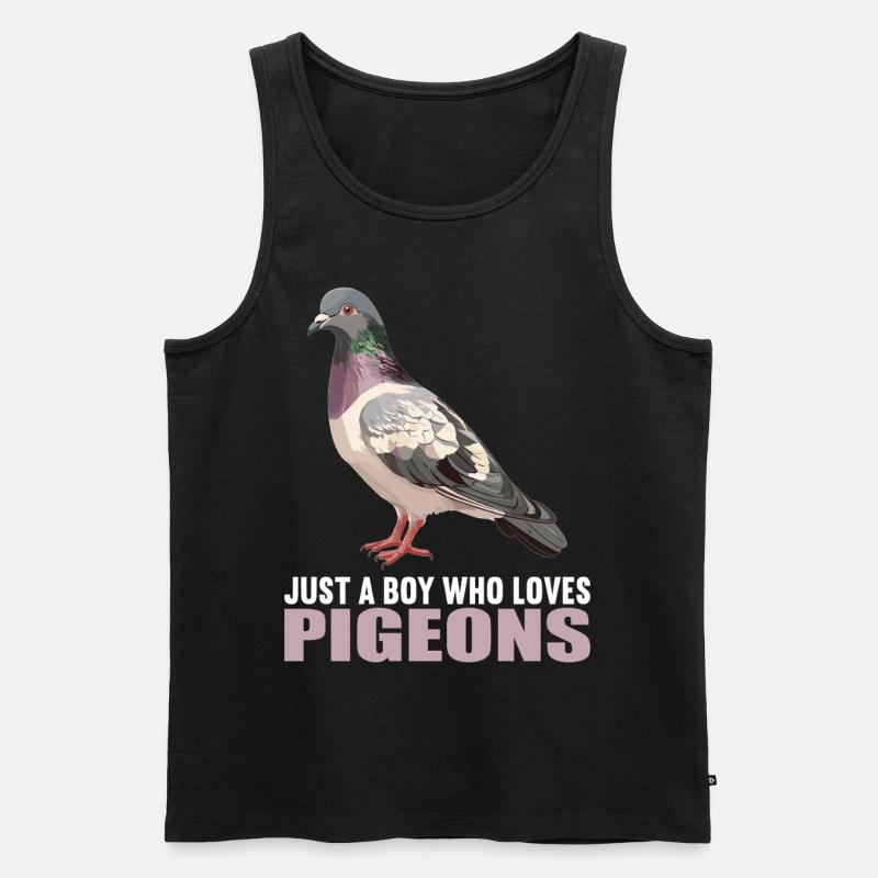 Tauben Taube - Männer Premium Bio Tank Top - Schwarz