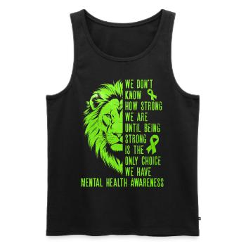 Mental Health - Männer Premium Bio Tank Top - Schwarz - Vorne - Michal (187cm)