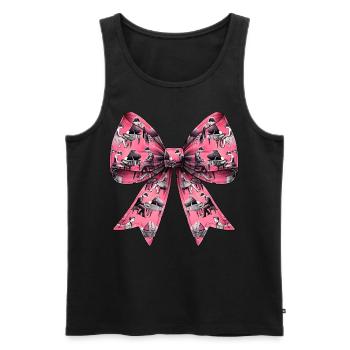 Coquette Bow Pianist Muster Klavier Mädchen Mom - Männer Premium Bio Tank Top - Schwarz - Vorne - AI Model Male 178 light (178cm)