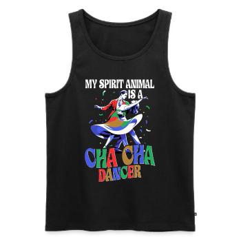 ChaCha Dance Dancing - Men's Premium Organic Tank Top - black - Front - Michal (187cm)