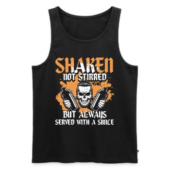 Bartender Bartender Bartending - Men's Premium Organic Tank Top - black - Front - AI Model Male 178 light (178cm)