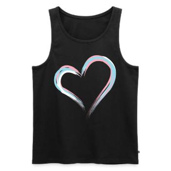 Fierté LGBT transgenre - Débardeur bio Premium Homme - noir - Devant - Michal (187cm)