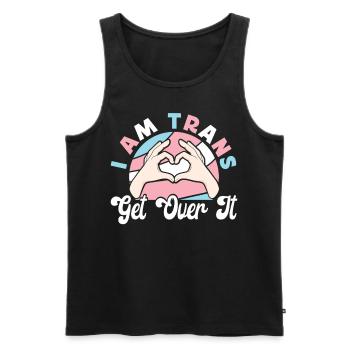 Transgender Trans LGBT Pride - Männer Premium Bio Tank Top - Schwarz - Vorne - Michal (187cm)
