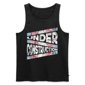 Transgender Trans LGBT Pride - Männer Premium Bio Tank Top - Schwarz - Vorne - Michal (187cm)