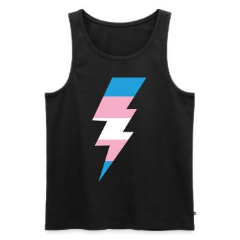 Transgender Trans LGBT Pride - Männer Premium Bio Tank Top - Schwarz - Vorne - AI Model Male 178 light (178cm)