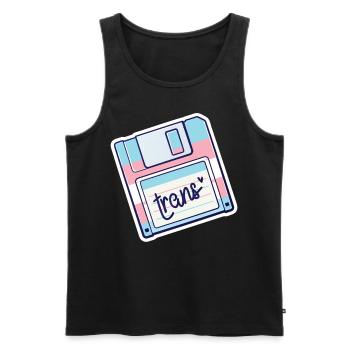 Fierté LGBT transgenre - Débardeur bio Premium Homme - noir - Devant - Michal (187cm)