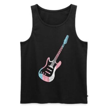 Fierté LGBT transgenre - Débardeur bio Premium Homme - noir - Devant - Michal (187cm)