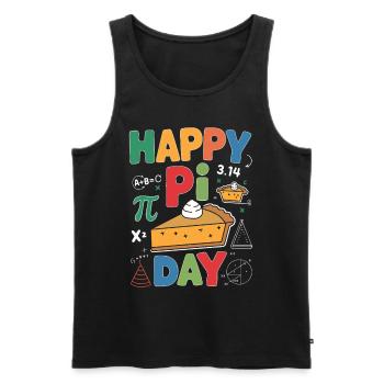 Happy Pi Day - Männer Premium Bio Tank Top - Schwarz - Vorne - AI Model Male 178 light (178cm)
