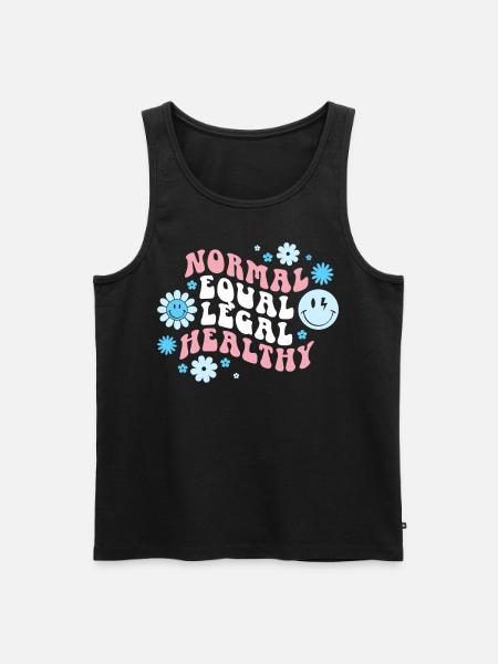 Starkes Statement in Transgender-Pride-Flagge - Männer Premium Bio Tank Top - Schwarz