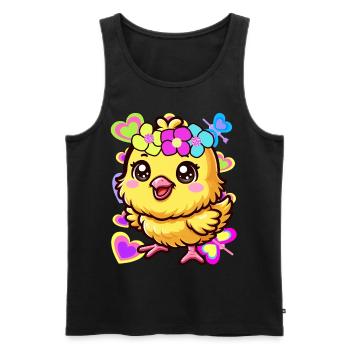 Chick Easter Kids Child Baby Chicken - Men's Premium Organic Tank Top - black - Front - AI Model Male 178 light (178cm)