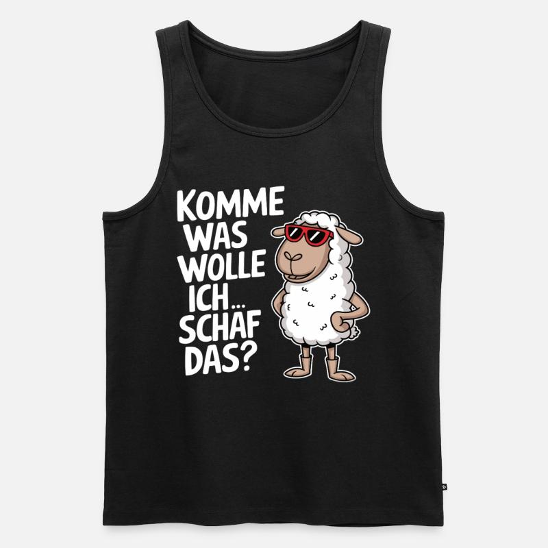 Komme was Wolle Ich Schaf das! - Männer Premium Bio Tank Top - Schwarz