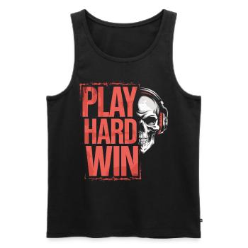Style gamer avec crâne - Débardeur bio Premium Homme - noir - Devant - Michal (187cm)