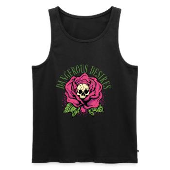 Dark Romance Desires - Men's Premium Organic Tank Top - black - Front - AI Model Male 178 light (178cm)