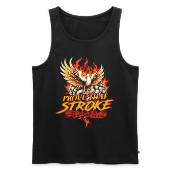 Stroke Recovery Stroke Can't Stroke My Fire - Men's Premium Organic Tank Top - black - Front - AI Model Male 178 light (178cm)