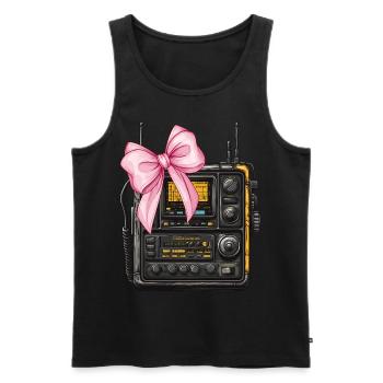 Coquette Bow Amateurfunkerin Amateurfunkerin - Männer Premium Bio Tank Top - Schwarz - Vorne - Michal (187cm)