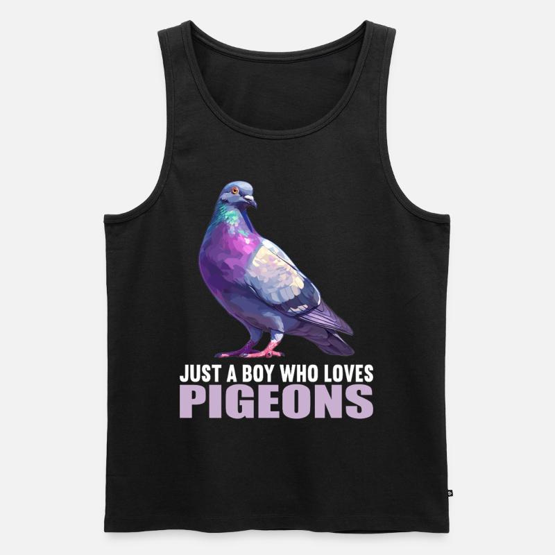 Tauben Taube - Männer Premium Bio Tank Top - Schwarz